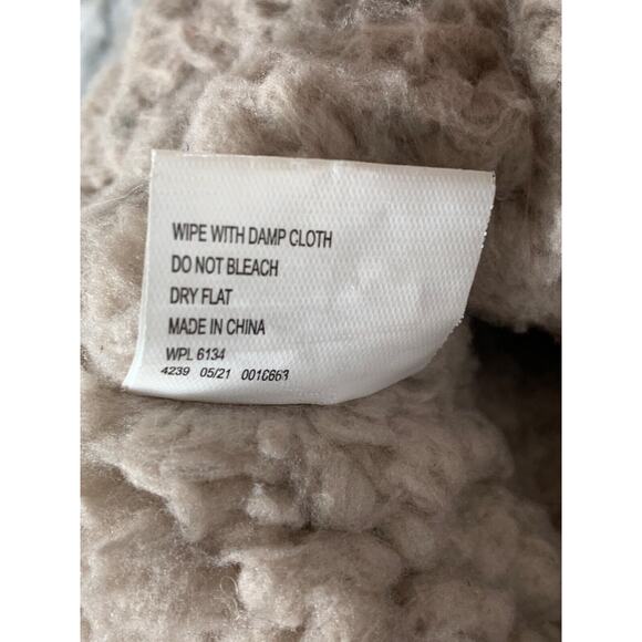 Muk Luks Womens Short Boot Slippers Size L (9-10) Cozy Knit Faux Shearling Lined - Picture 10 of 10